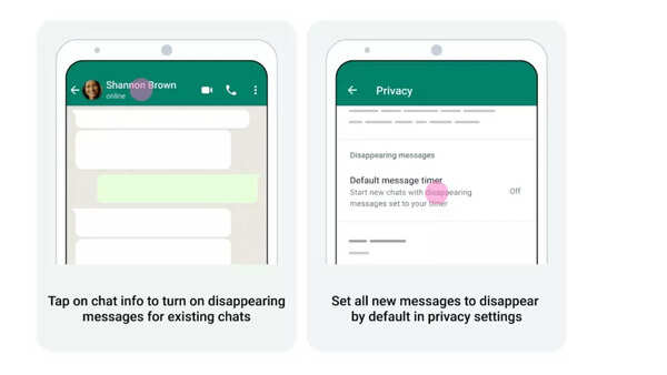 Enable disappearing messages on WhatsApp