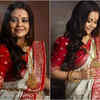 Traditional Bengali Saree with Heavy Jewellery