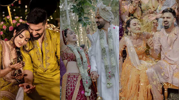 From an enigmatic mehendi to colourful haldi; pics from Surbhi Jyoti and Sumit Suri’s destination wedding
