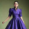 Karisma Kapoor ups the style quotient in a shiny purple shirt dress Times of India