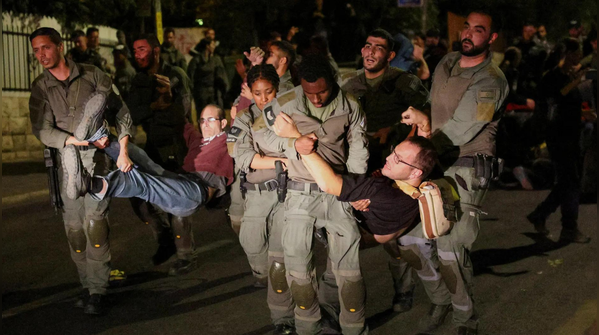 Protestors detained