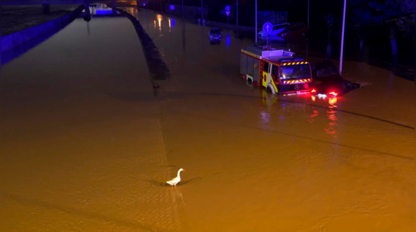 Heavy floods engulf streets