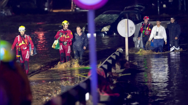 Cold front triggered floods