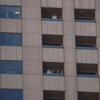 Bystanders watched from hotel balconies