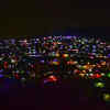 Colorful lanterns and diyas