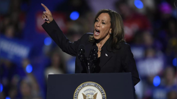 Kamala Harris blasts Trump for ‘pitting Americans against one another’