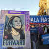 Supporters participate in early voting 