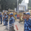 Heavy security and RAF deployment