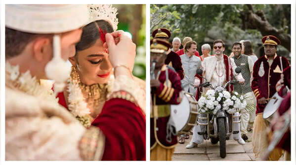 Michael applies sindoor
