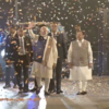 PM Modi Narendra Modi arrives at BJP headquarters in Delhi where he will address the party workers shortly.