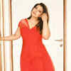 Article image for: Kajol stuns in a red peplum top with sheer trail and straight-fit trousers