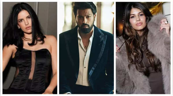 Natasa Stankovic, Hardik Pandya and Jasmin Walia