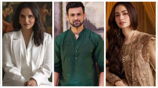 Sania Mirza, Shoaib Malik and Sana Javed