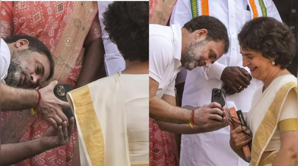 Wears Kerala Kasavu saree, brother Rahul takes pictures