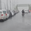 Cyclone Fengal Live: Vehicles parked on flyovers again like last time. This one on Velachery flyover.
