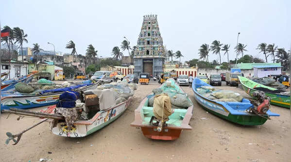 Boats anchored 50 meters offshore