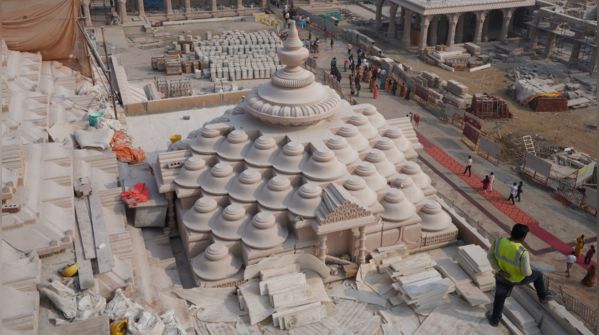 Mandir shikhar near complition