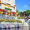 Officers paid tributes at war memorial