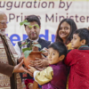 Children felicitate PM Modi
