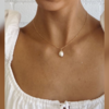 A round neckline show