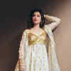 Tamannaah Bhatia dazzles in a breathtaking golden and white ethnic outfit |  Times of India