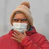 Elderly man in mask