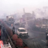 Gas leak accelerates fire spread
