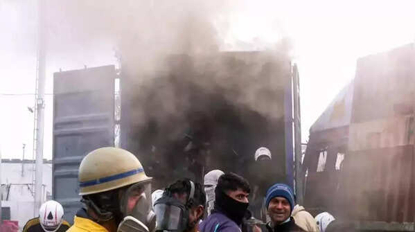 Vehicles up in flames