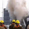 Vehicles up in flames