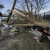 Severe storm warnings in the southeast