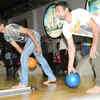 Article image for: Munaf, Praveen play bowling alley game