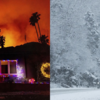Friday: Fires and storm continue to smash US