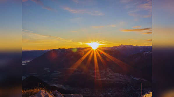 First sunrise in India