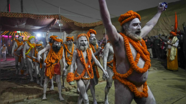 Naga sadhus’ Amrit Snan