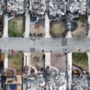 Aerial view captures the aftermath of wildfires in Los Angeles