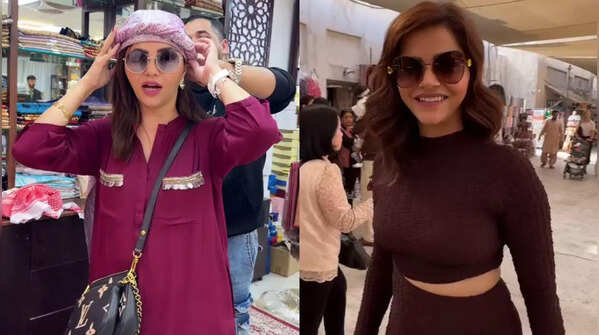 Laughter Chefs’ Rubina Dilaik goes touristy with the twin baby girls Jeeva and Edhaa in Dubai; in pics