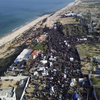 Massive crowds gathered in uncertainty