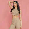 brown slit dress Samira Brown Sparkly Mermaid Maxi Dress with Slit main image 0