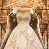 floral jacquard a line wedding dress Scoop Neck A-Line Dress  Monique Lhuillier