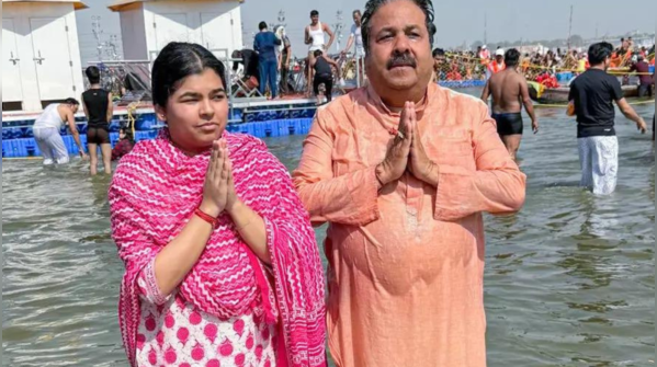 Rajeev Shukla visits Maha Kumbh, calls It 'wonderful experience'
