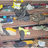 Scattered slippers and shoes