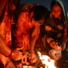 Banks overflowed with devotees- young & old