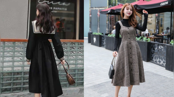 Tunic dresses with iconic hats