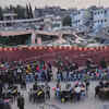 'Israeli bombardment displaced almost entire population'