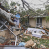 Damaged houses