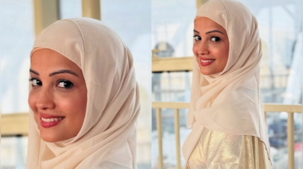 All Smiles in a White Abaya