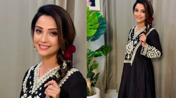 Black Suit with White Embroidery