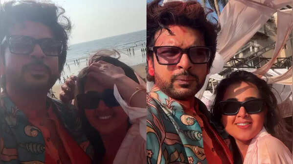 Sun-kissed selfies of the couple