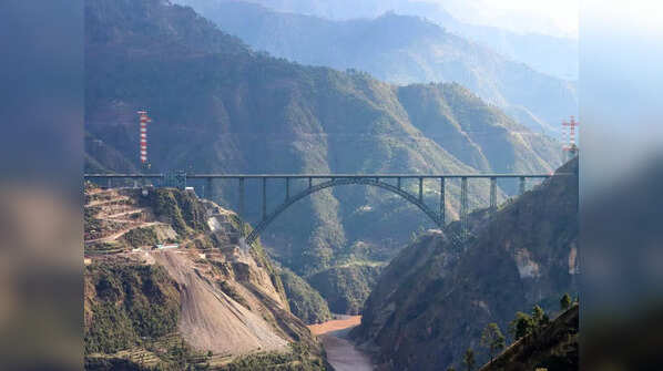 Chenab Rail Bridge, Kashmir, India