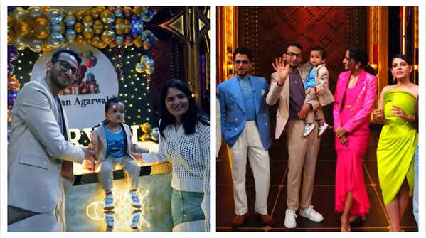 Shark Tank India 4: From Shark-themed cake to his fun banter with Anupam Mittal: Ritesh Agarwal gives a sneak peek into his son Aryan's first birthday celebrations on the set
